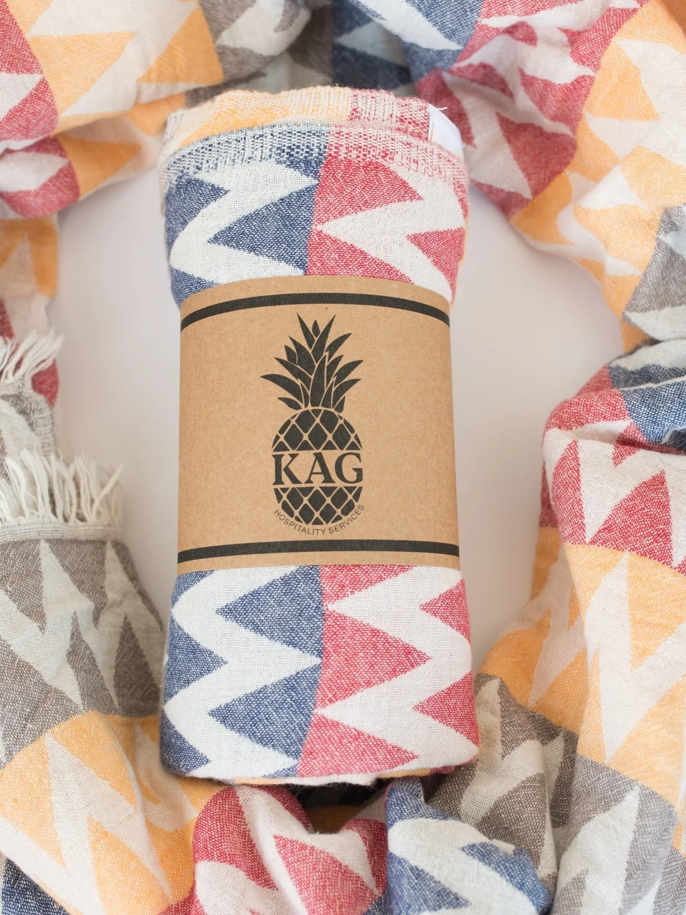 Multicolor Zigzag ReversibleTurkish Cotton Throw Blanket - Cozy Home Bedding